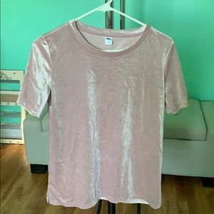 pink velvet top
